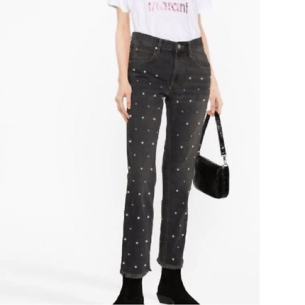 isabel marant embellished denim jeans